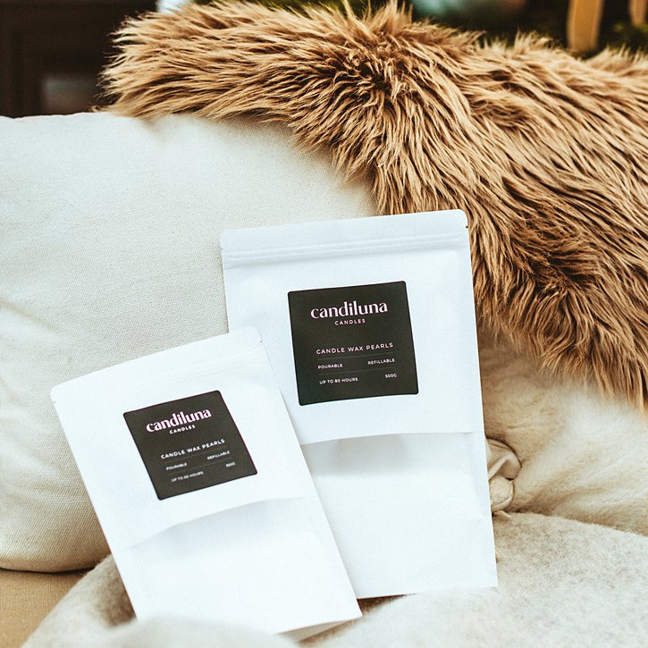 Candiluna Candle Wax Pearls Refill Pouch 350g and 500g