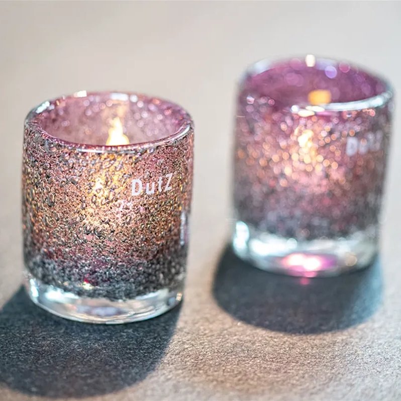 Glass Candle Holders - Cylinder Galaxy 10cm
