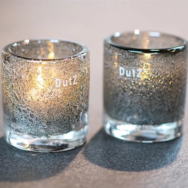 Glass Candle Holders - Cylinder Galaxy 10cm